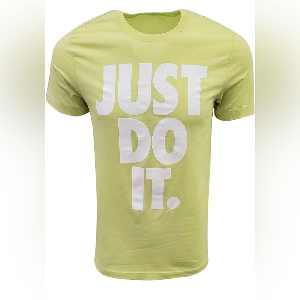 Nike The Nike Tee “Just Do It” Graphic Tee Shirt Yellow Lemon AT2745-352 Size S